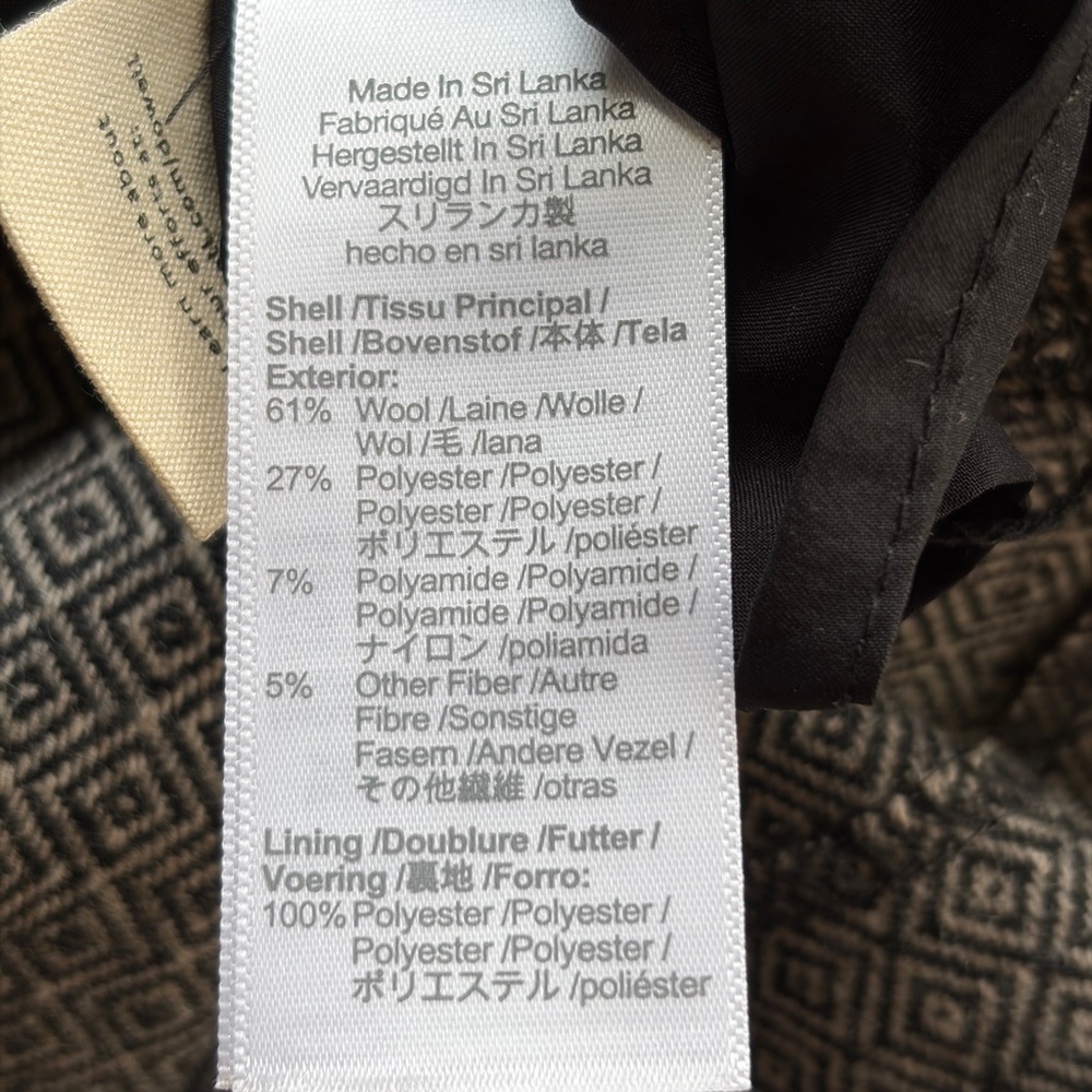 Madewell Button-Front Mini Skirt in Yarn-Dyed Geo, NWT! - Picture 10 of 15